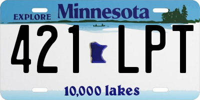 MN license plate 421LPT