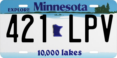 MN license plate 421LPV