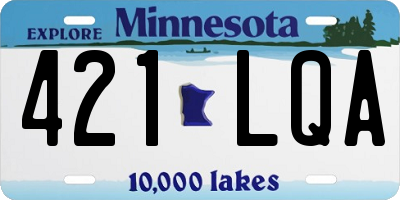 MN license plate 421LQA