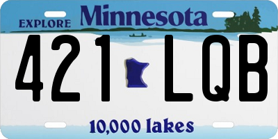 MN license plate 421LQB