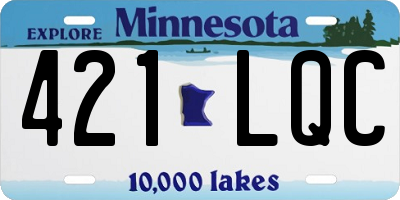 MN license plate 421LQC