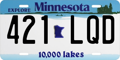 MN license plate 421LQD