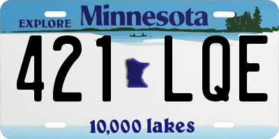 MN license plate 421LQE