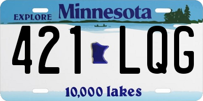 MN license plate 421LQG