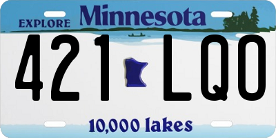MN license plate 421LQO