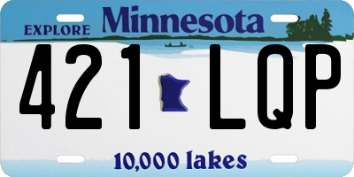 MN license plate 421LQP