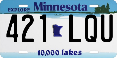 MN license plate 421LQU