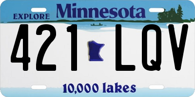 MN license plate 421LQV