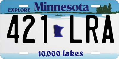 MN license plate 421LRA