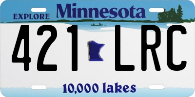 MN license plate 421LRC