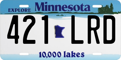 MN license plate 421LRD