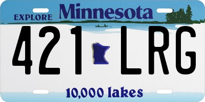 MN license plate 421LRG