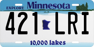 MN license plate 421LRI