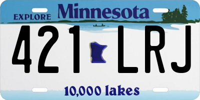MN license plate 421LRJ