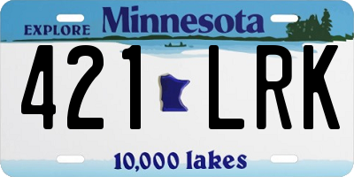 MN license plate 421LRK