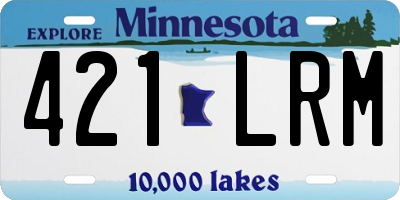MN license plate 421LRM