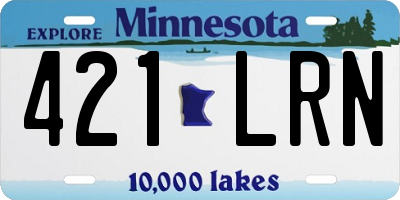 MN license plate 421LRN
