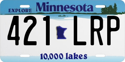 MN license plate 421LRP