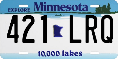MN license plate 421LRQ