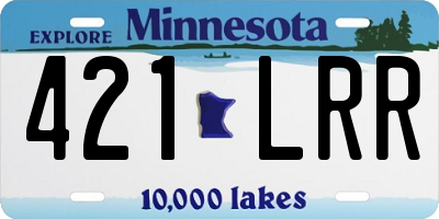 MN license plate 421LRR