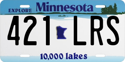 MN license plate 421LRS