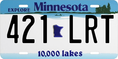MN license plate 421LRT