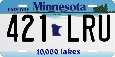 MN license plate 421LRU