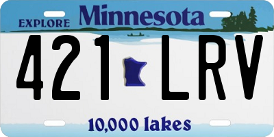 MN license plate 421LRV