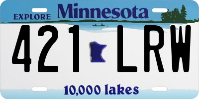 MN license plate 421LRW