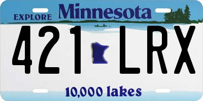 MN license plate 421LRX