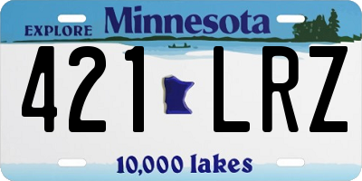 MN license plate 421LRZ