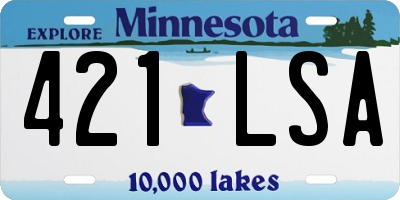 MN license plate 421LSA