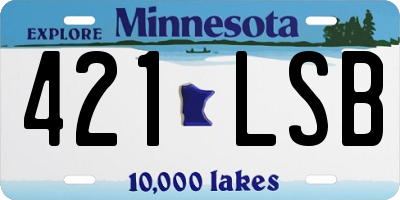 MN license plate 421LSB