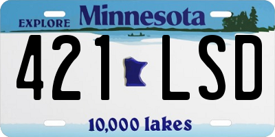 MN license plate 421LSD