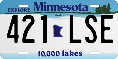 MN license plate 421LSE