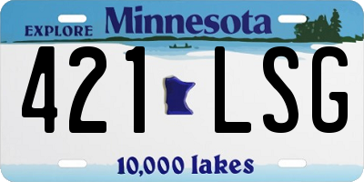 MN license plate 421LSG
