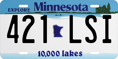 MN license plate 421LSI