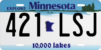 MN license plate 421LSJ