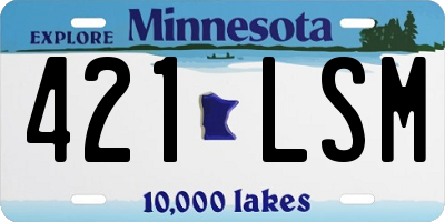 MN license plate 421LSM