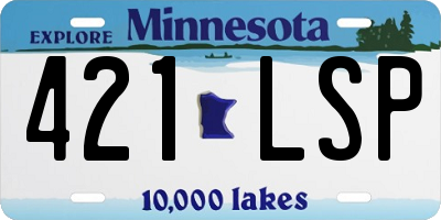 MN license plate 421LSP
