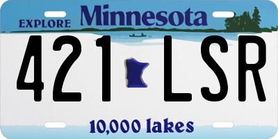 MN license plate 421LSR