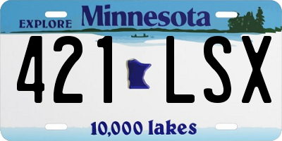 MN license plate 421LSX