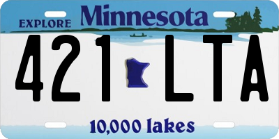 MN license plate 421LTA
