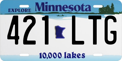 MN license plate 421LTG