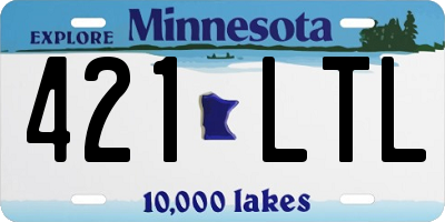 MN license plate 421LTL