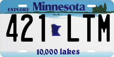 MN license plate 421LTM