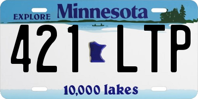 MN license plate 421LTP