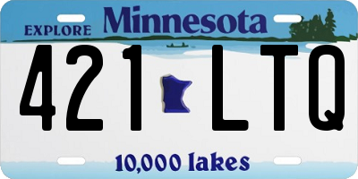 MN license plate 421LTQ