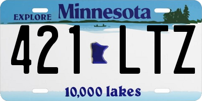 MN license plate 421LTZ