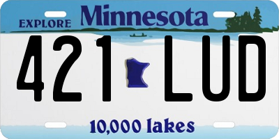 MN license plate 421LUD